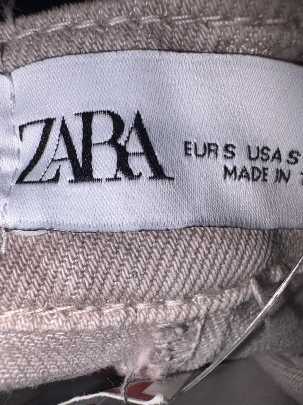 Zara Black Washed  Strapless Denim Yop - Picture 7 of 9